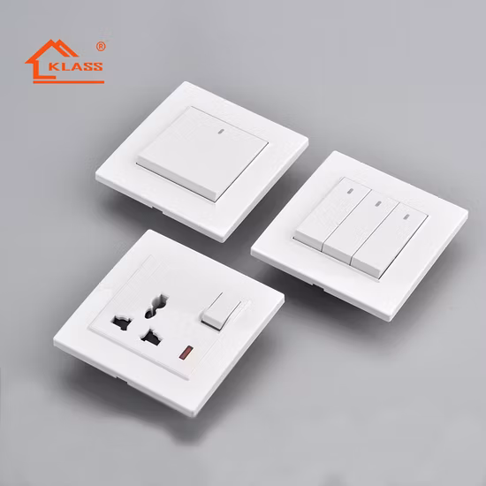 Klass Universal-Lichtsteckdose für Zuhause 1 2 3 4fach Schalter und Steckdose mit 13A und 1fach